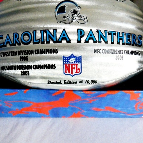 Carolina Panthers Limited Edition NFL Football Take The Game Home NEW Silver - Picture 4 of 6